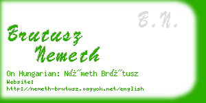 brutusz nemeth business card